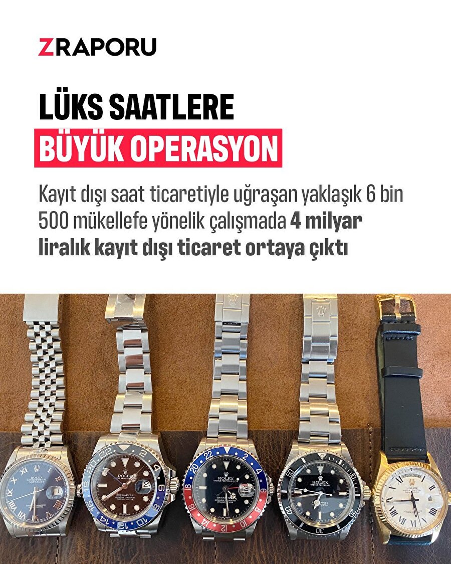 Lüks saatlere büyük operasyon