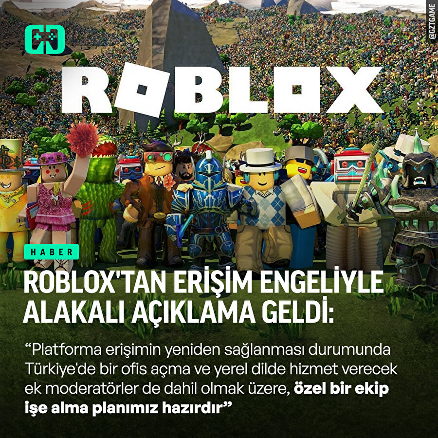 Roblox'tan açıklama 