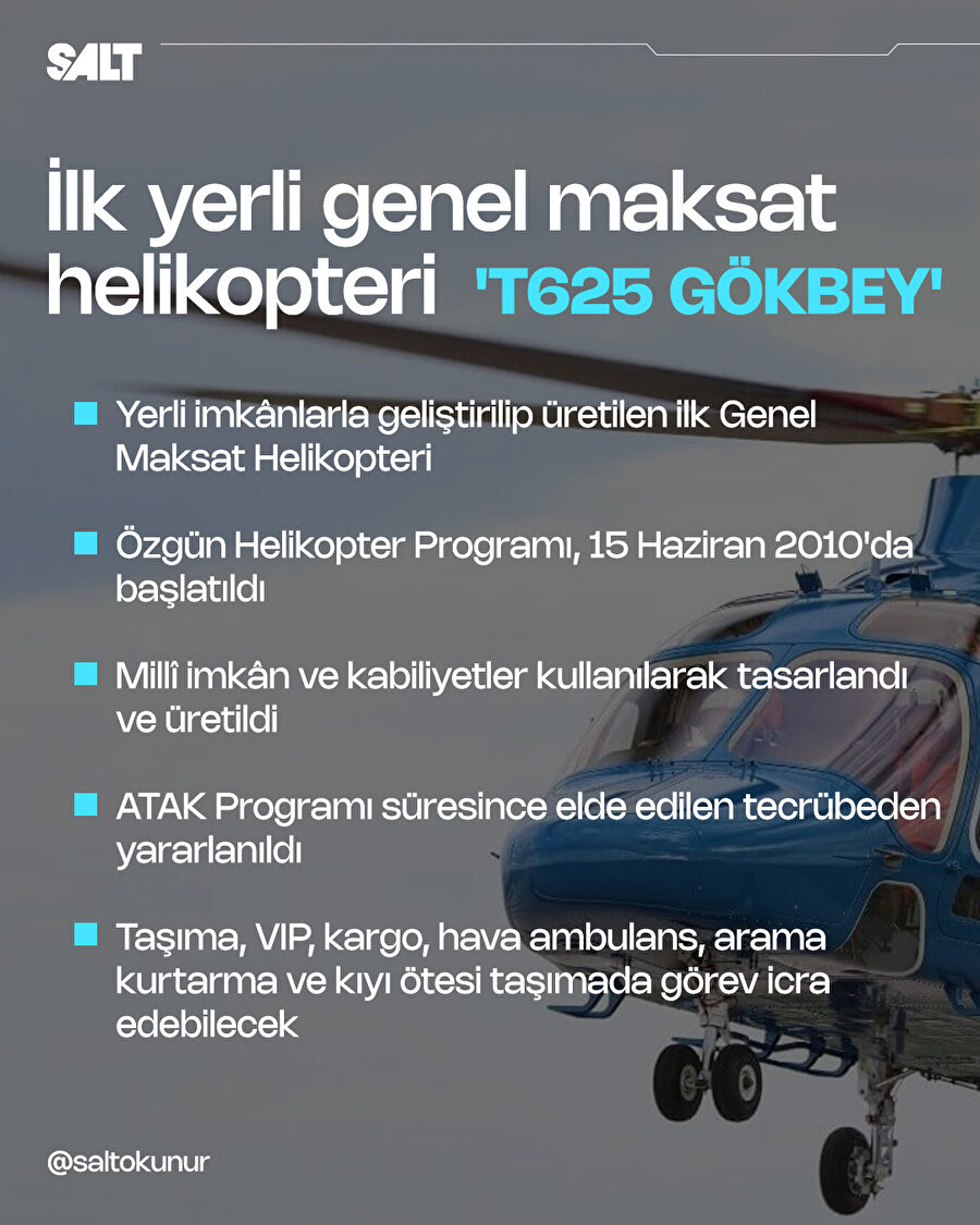 T625 Gökbey'in öne çıkan özellikleri