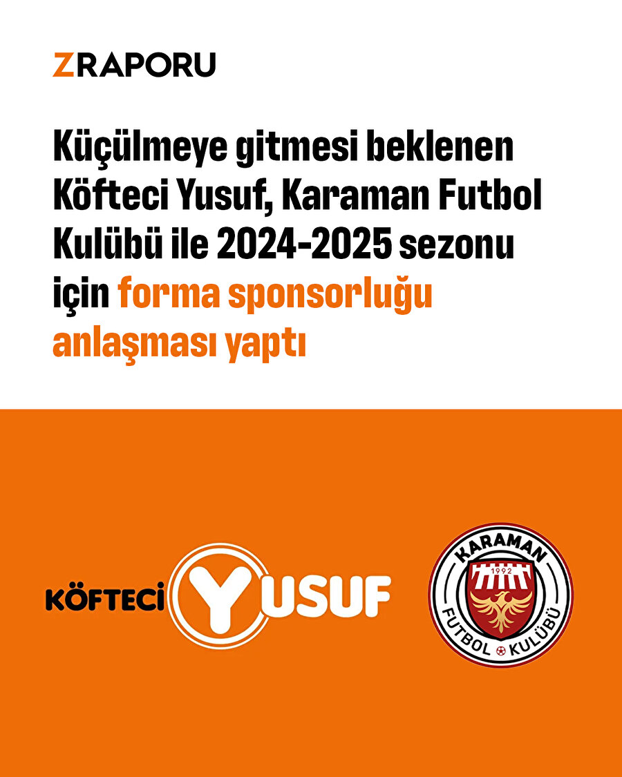 Köfteci Yusuf'tan sponsorluk anlaşması