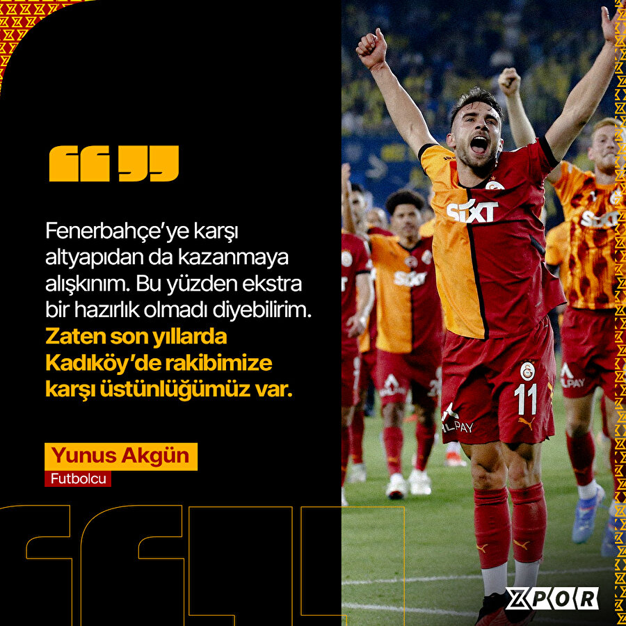 Yunus Akgün, Fenerbahçe derbilerini kazanmaya alışık olduğunu açıkladı👀