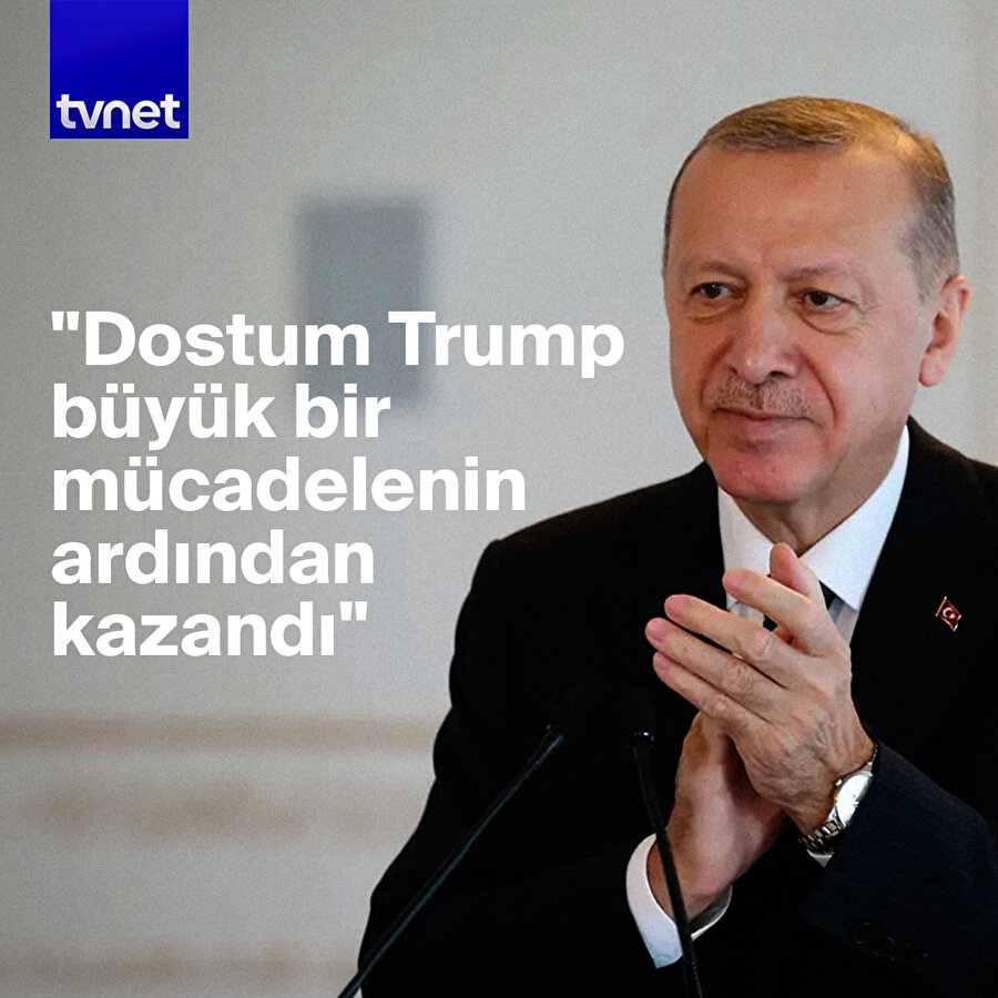 Cumhurbaşkanı Erdoğan, ABD başkanlık seçimini kazanan Donald Trump'ı tebrik etti