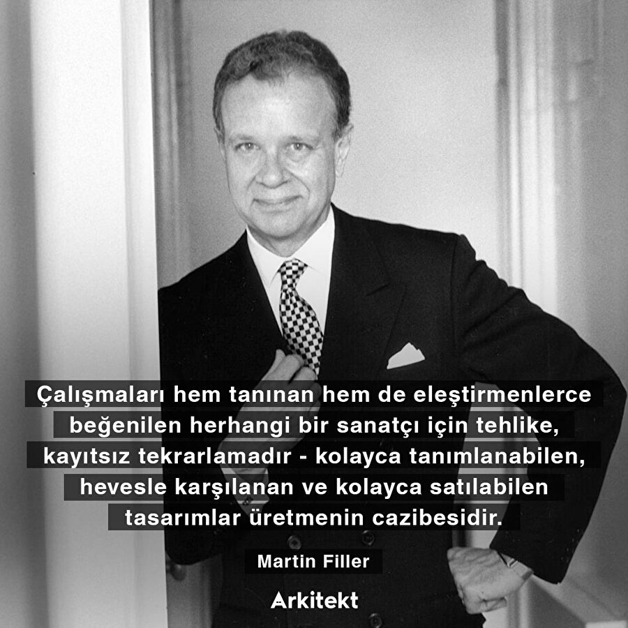 Amerikalı mimarlık eleştirmeni Martin Filler’dan kısa bir alıntı 