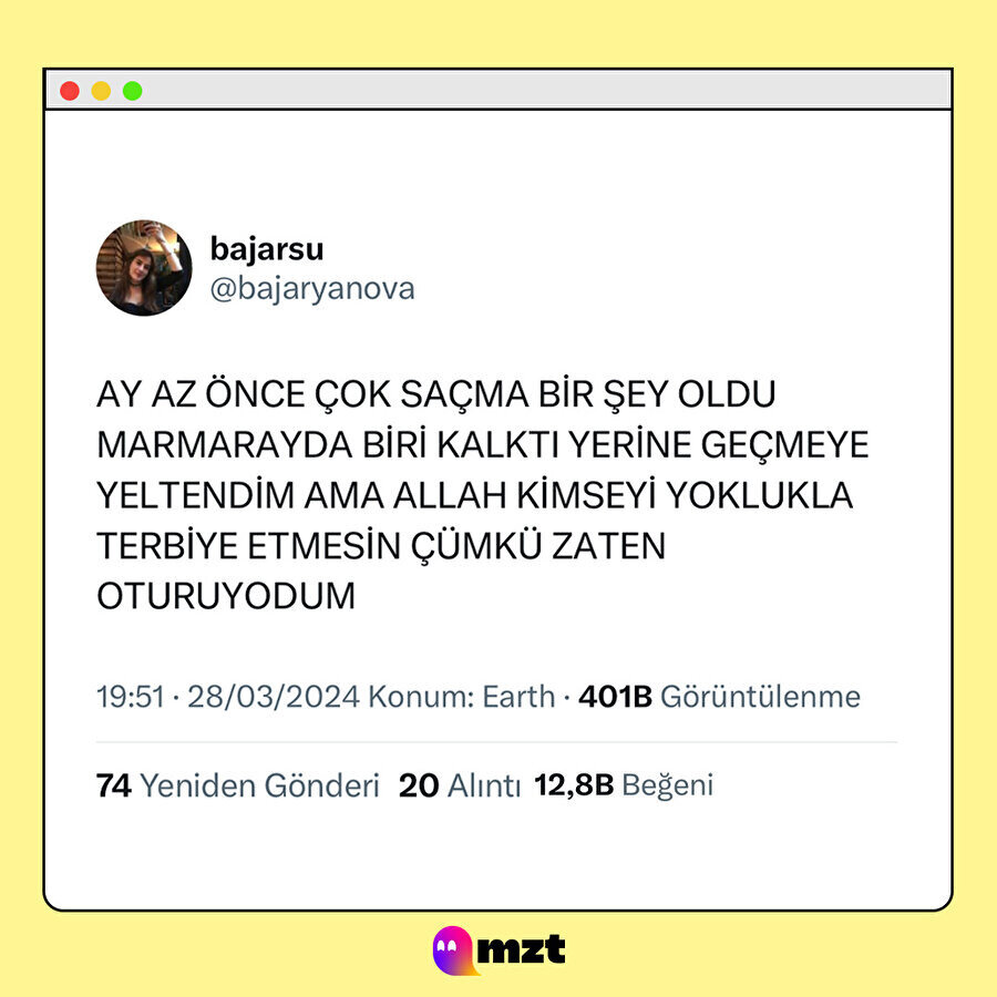 Toplu taşıma araçlarında büründüğüm kişilik