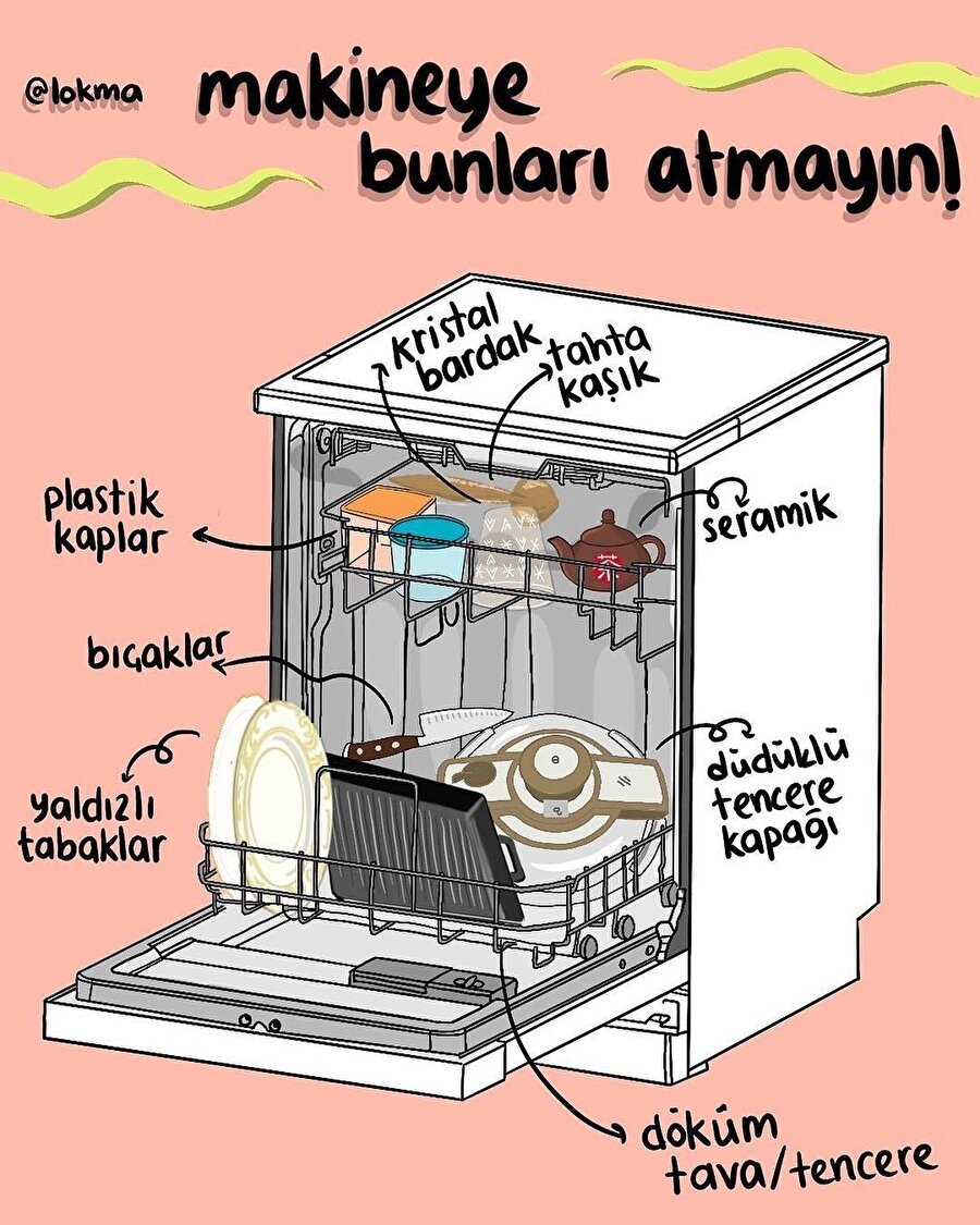 Makineye bunları atmayın!