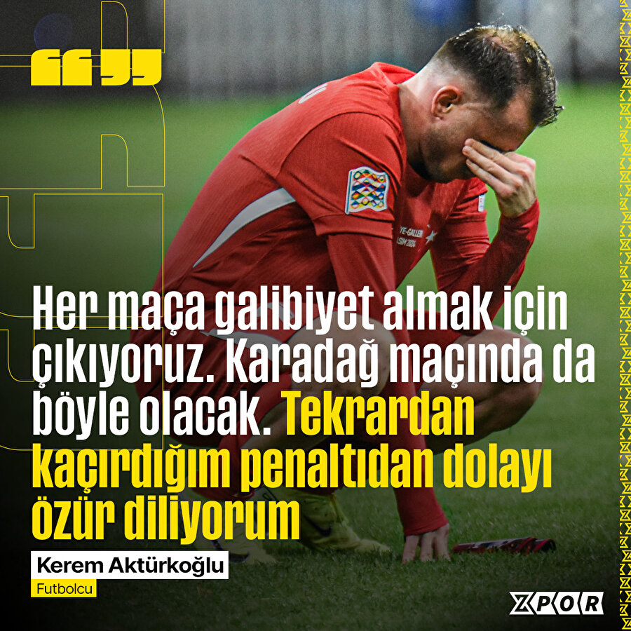Kerem Aktürkoğlu kaçırdığı penaltı için tekrardan özür diledi