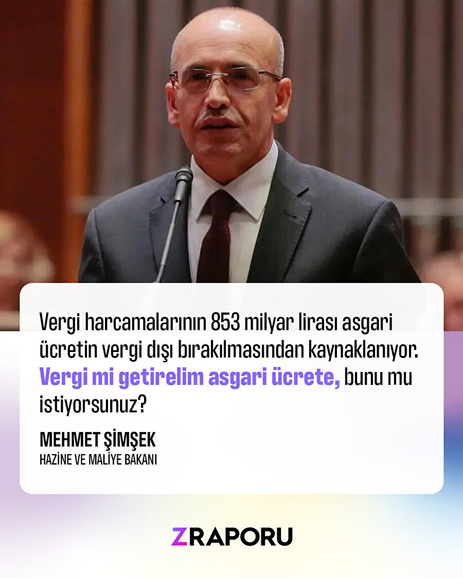 Mehmet Şimşek'ten asgari ücret açıklaması