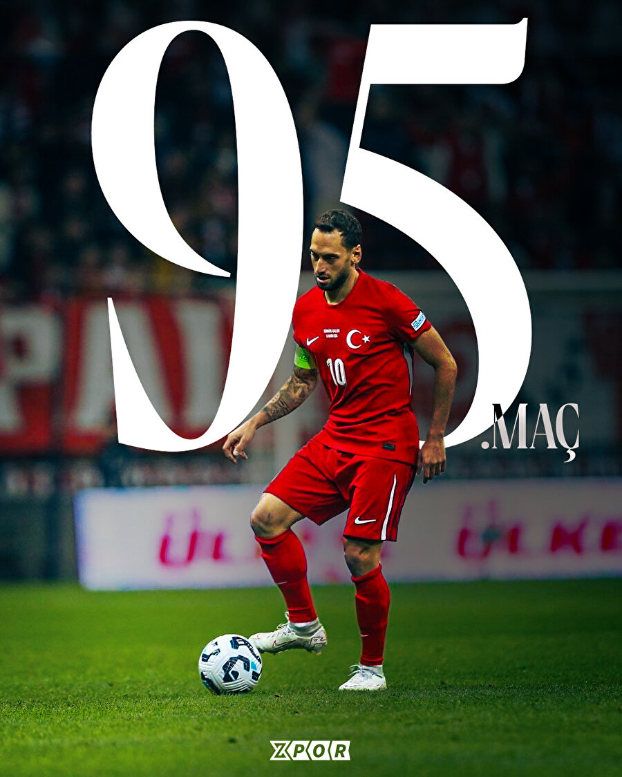 Hakan Çalhanoğlu, 95. milli maçına çıktı
