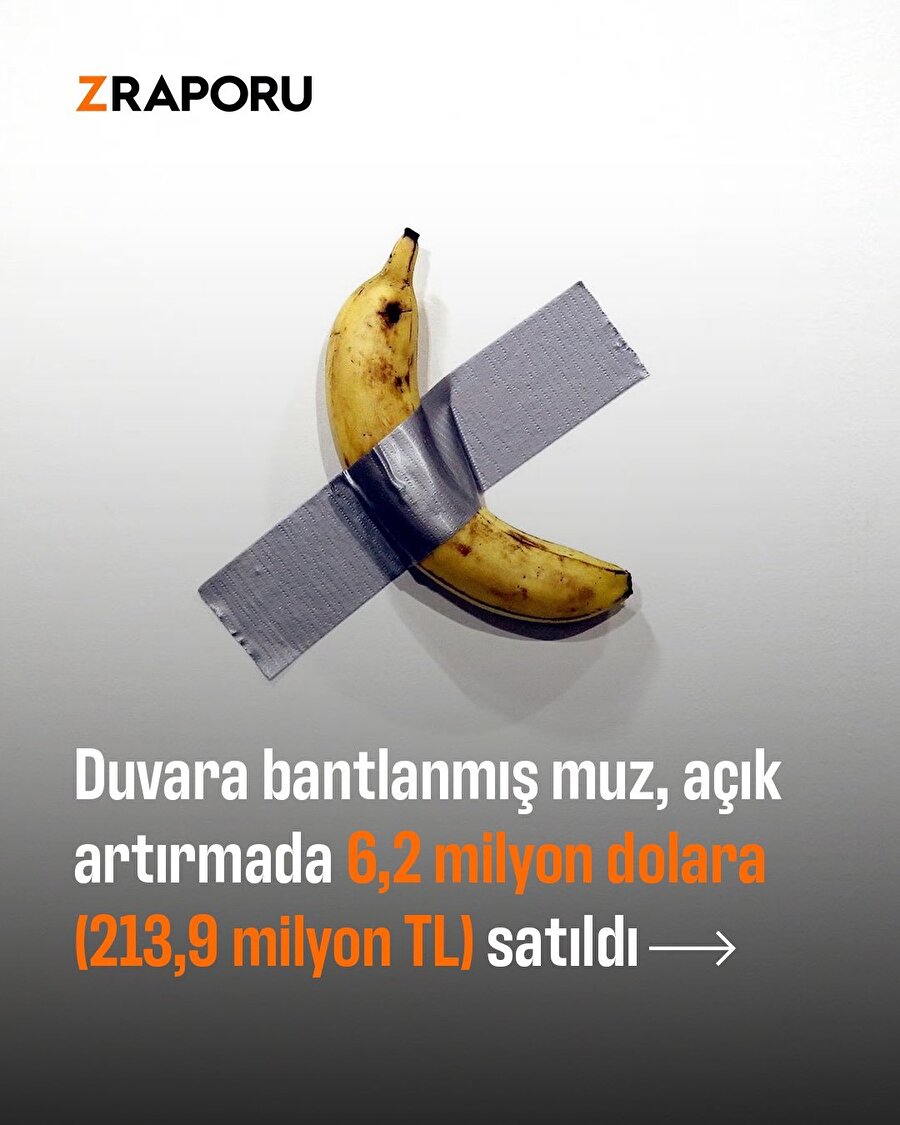 Bantlanmış muz eseri 6,2 milyon dolara alıcı buldu