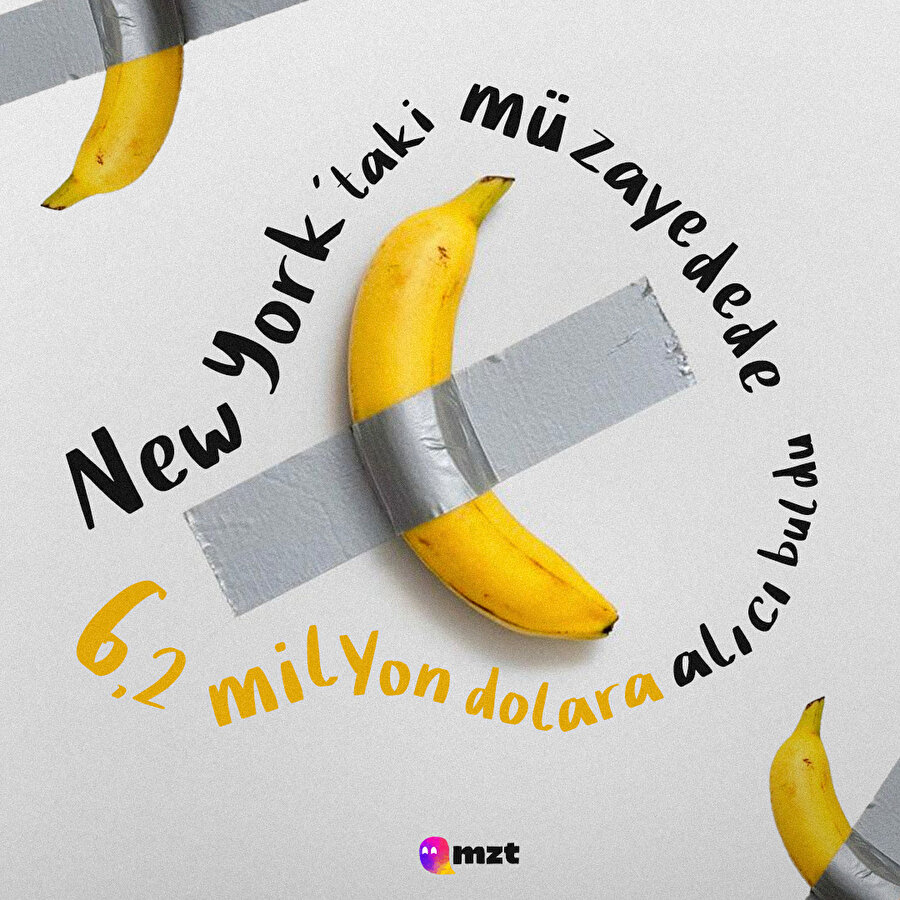 Duvara bantlı muz satılmış