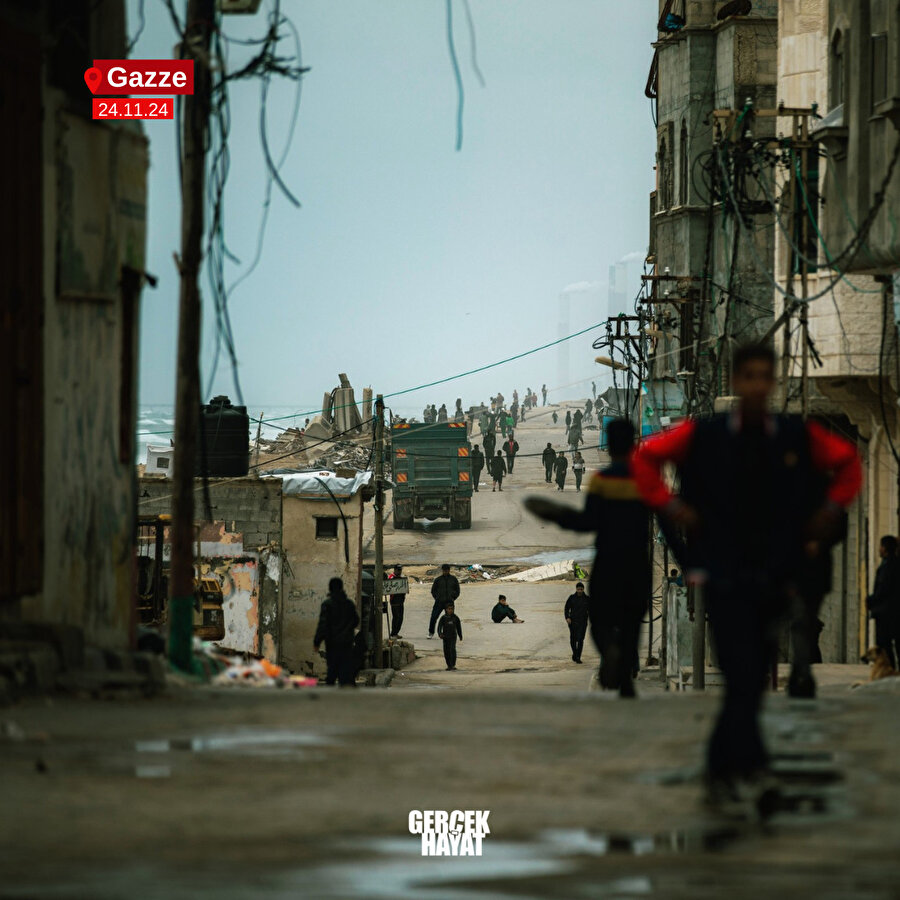 Gazze'de yağmurlu ve soğuk hava