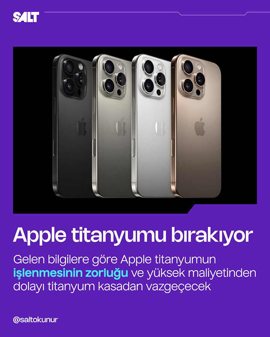 Titanyum Apple'a pahalı geldi