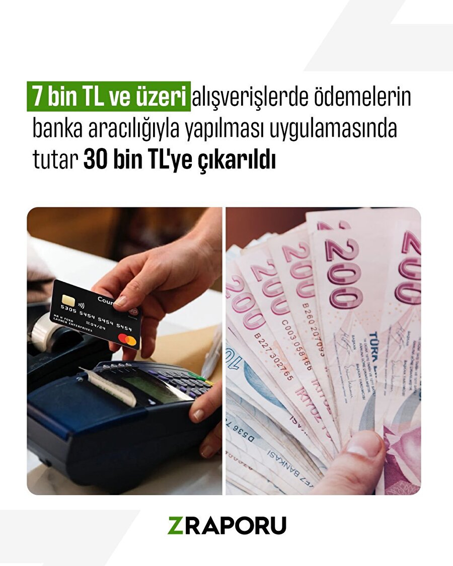Zorunlu kartla ödeme tutarı yükseltildi