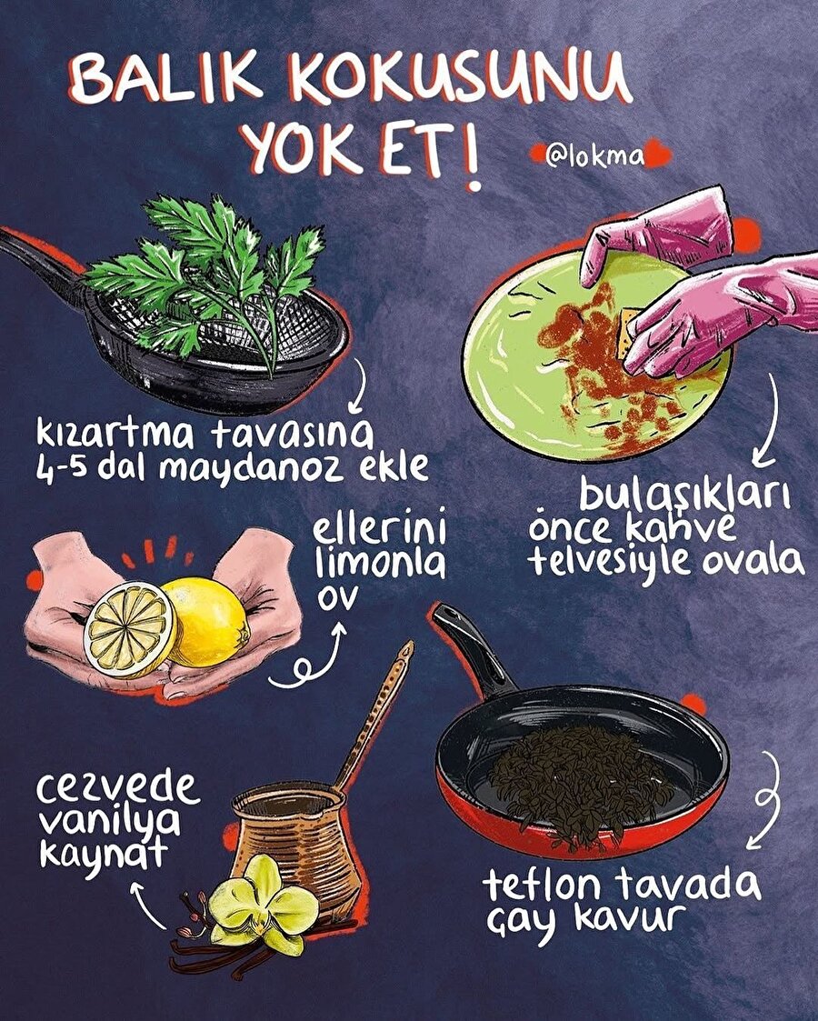 Balık kokusunu yok et!