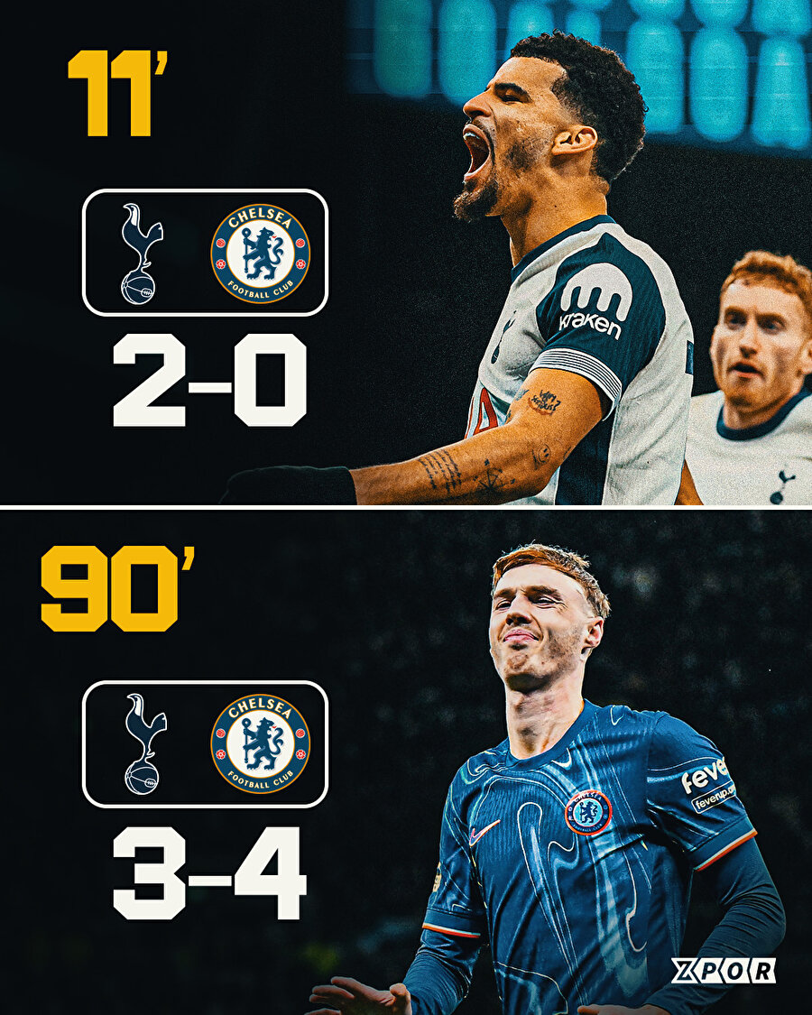 Chelsea, 7 gollü Londra derbisinde geriden gelip kazandı!