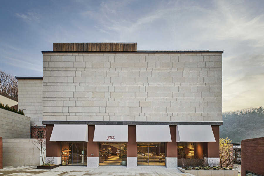 Hem kafe hem de sanat galerisine ev sahipliği yapan pavilyon: Seed Green 