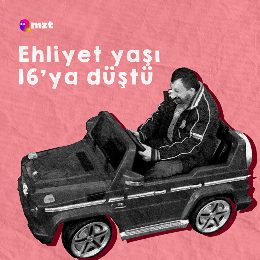 Ehliyet yaşı 16'ya düşmüş