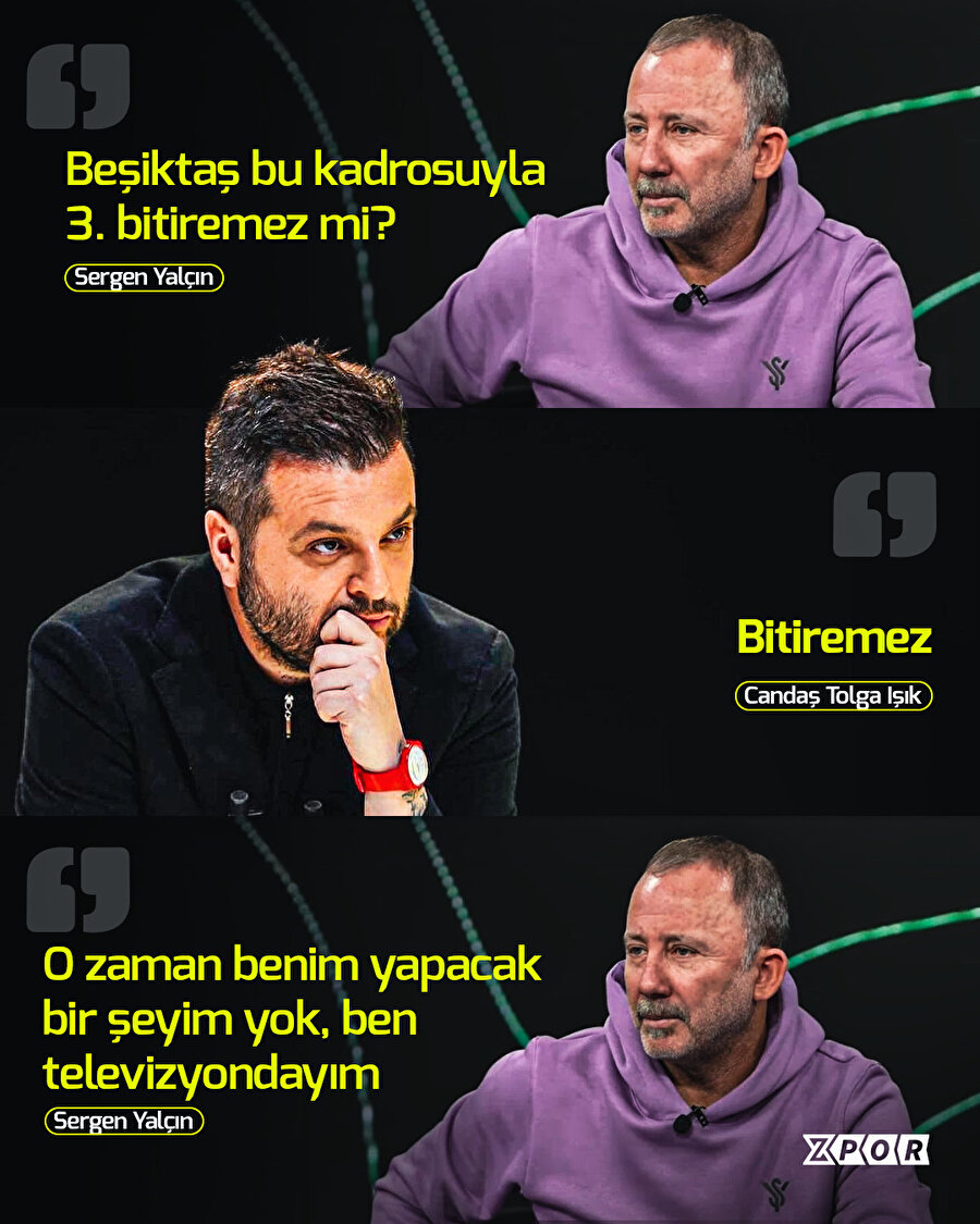 Sergen Yalçın: Beşiktaş ligi 3. bitiremez mi?