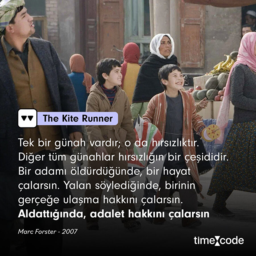 Uçurtma Avcısı filminden alıntı
