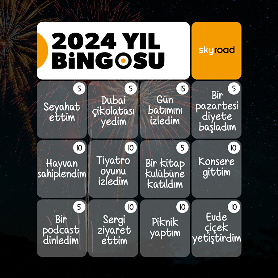 2024 yıl bingosu 🙌