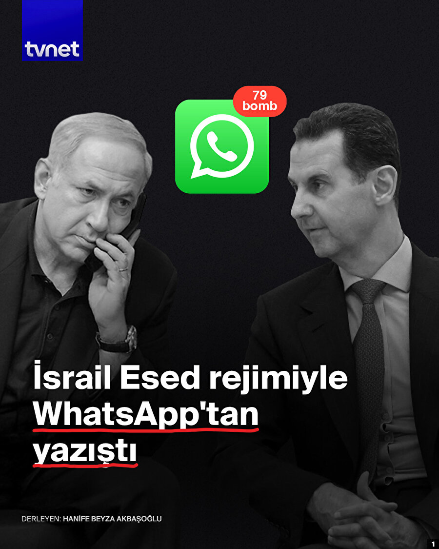 İsrail Esed rejimiyle Whatsapp’tan yazıştı