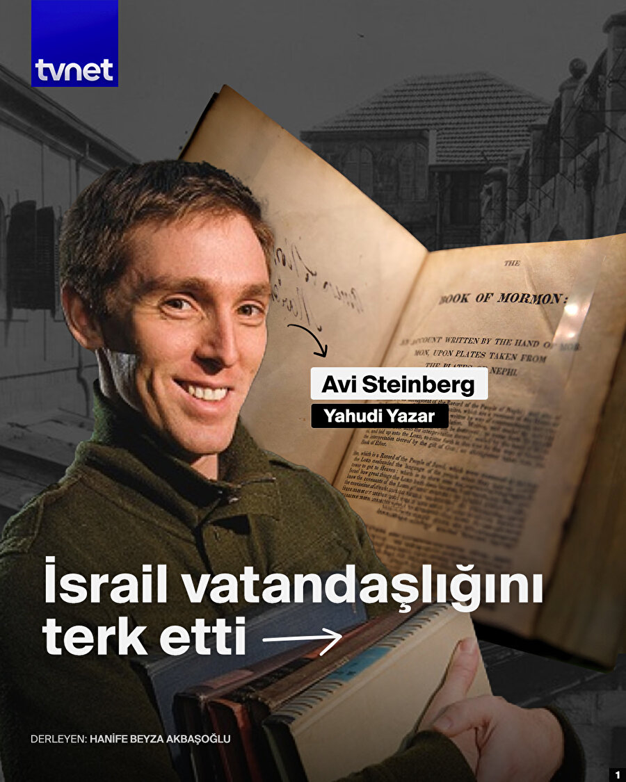 Yahudi yazar Avi Steinberg İsrail vatandaşlığından çıktı