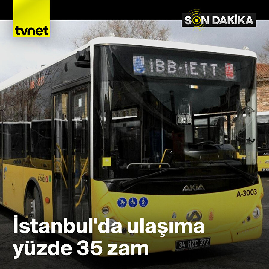 İstanbul'da toplu ulaşıma zam