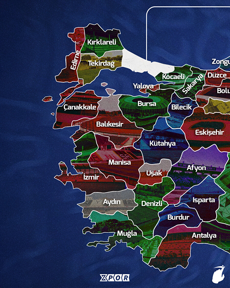 Türkiye stadyum haritası