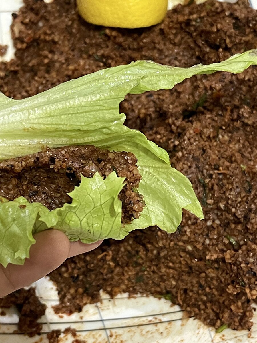 Gerçek çiğ köfte rengi budur