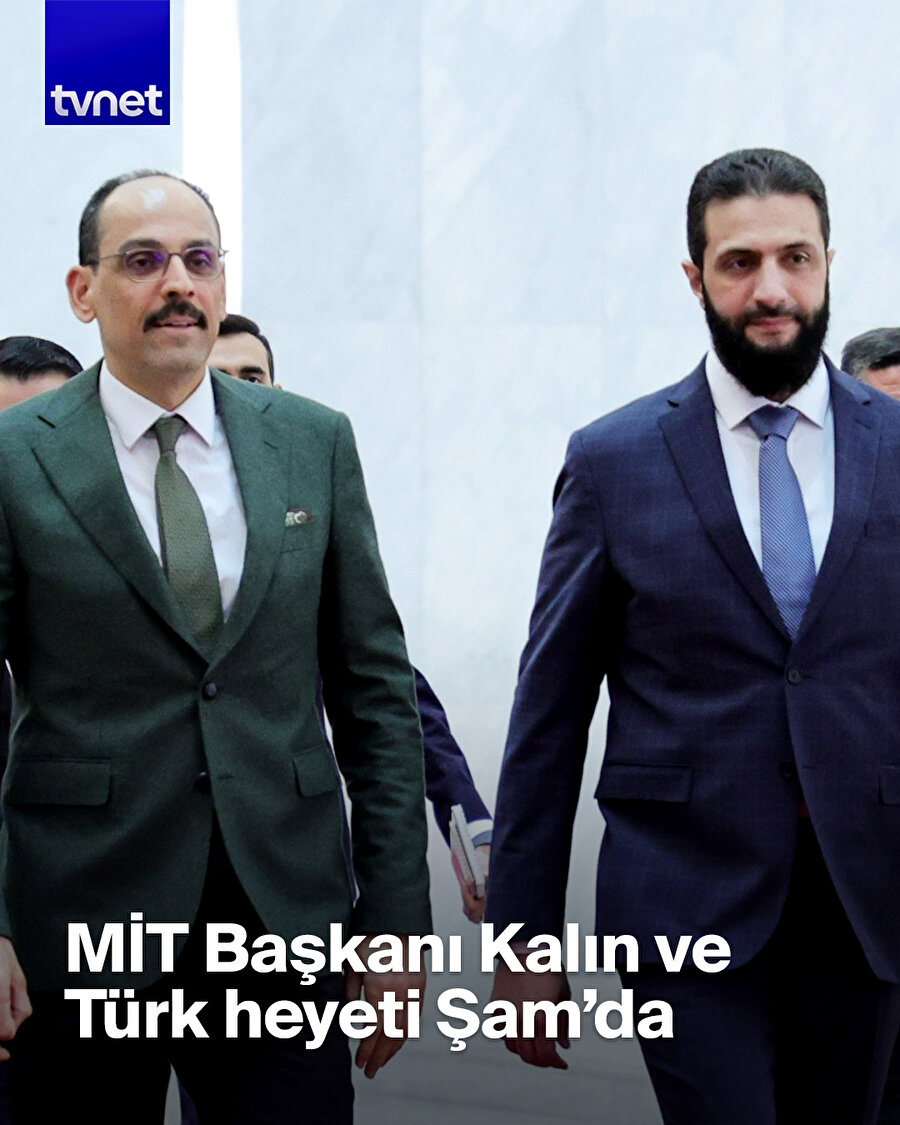MİT Başkanı İbrahim Kalın ve Türk heyeti Şam'da
