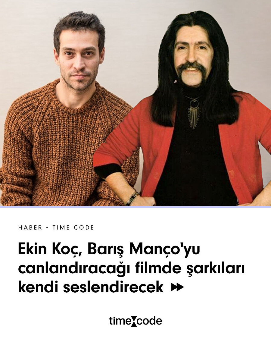 Ekin Koç, Barış Manço'yu canlandıracağı filmde şarkıları kendi seslendirecek