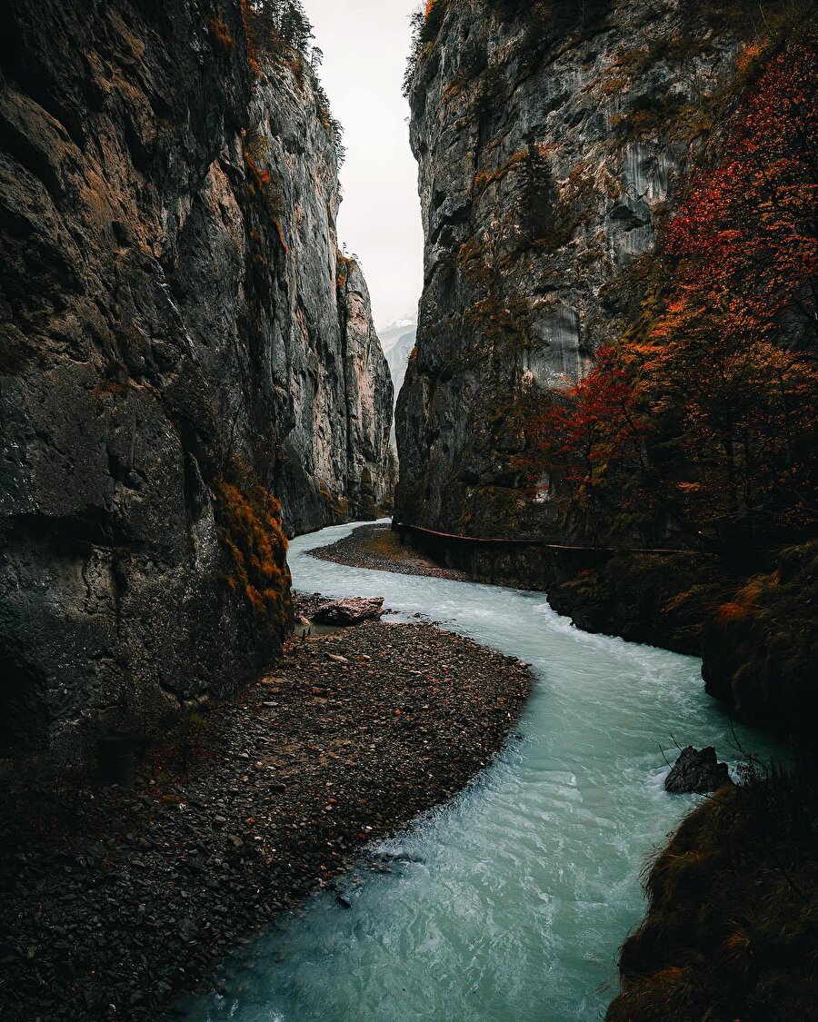 İsviçre’nin doğal mucizesi: Aareschlucht 💙