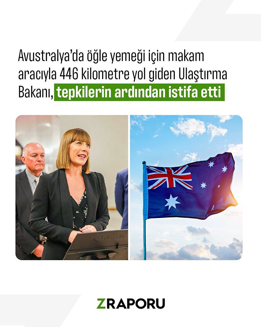 Avustralyalı Bakan öğle yemeğine makam aracıyla gittiği için istifa etti