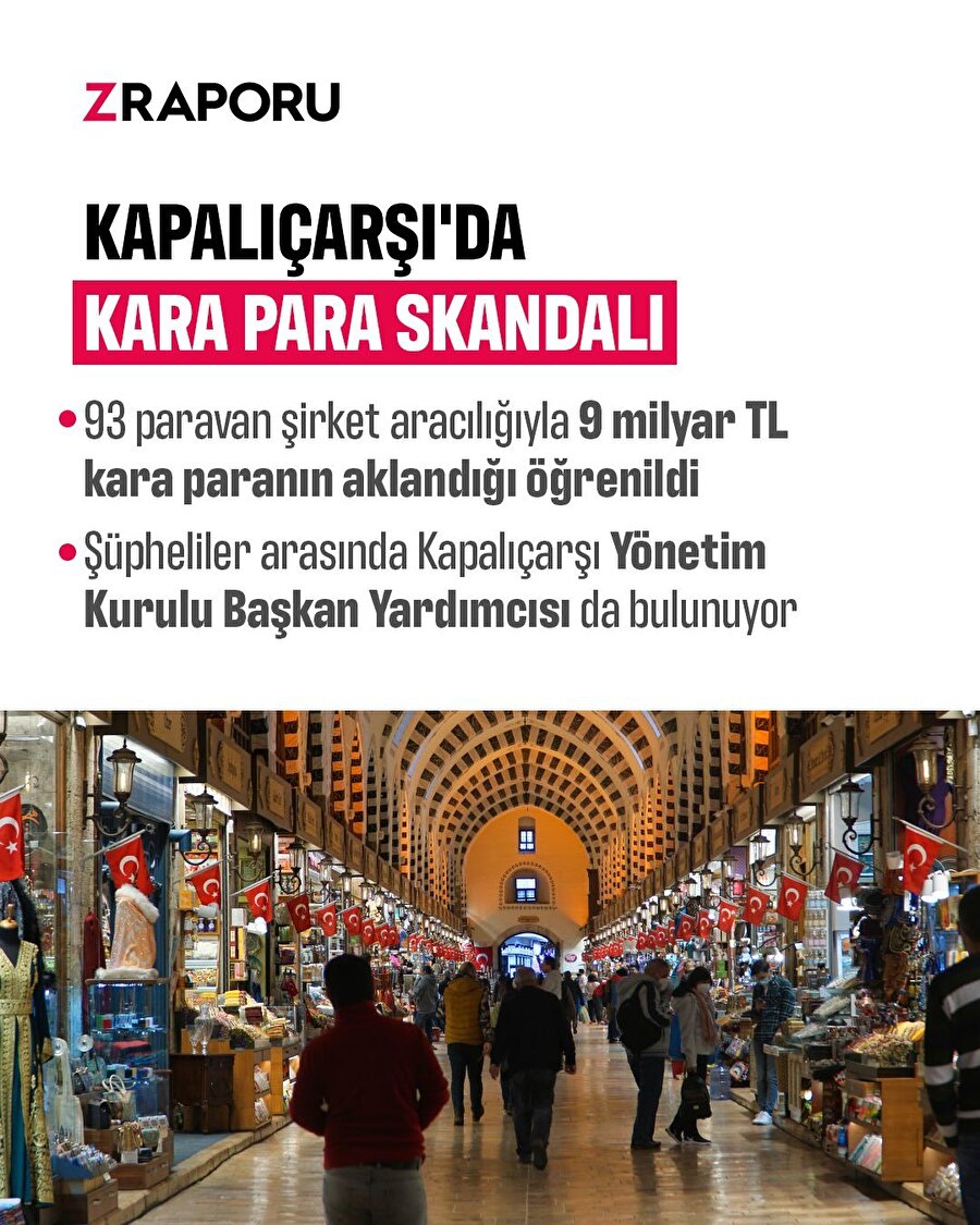 Kapalıçarşı'da kara para skandalı