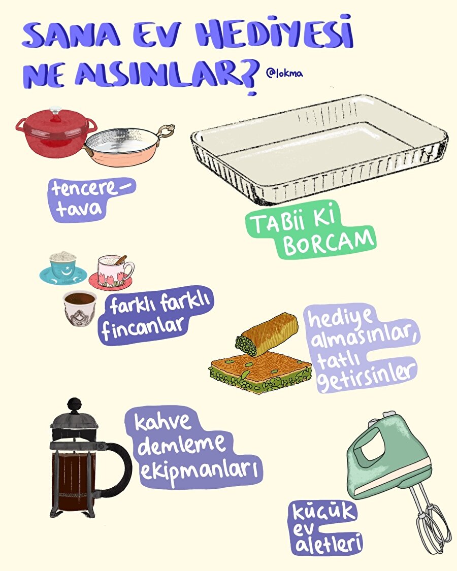 Sana ev hediyesi ne aslınlar?