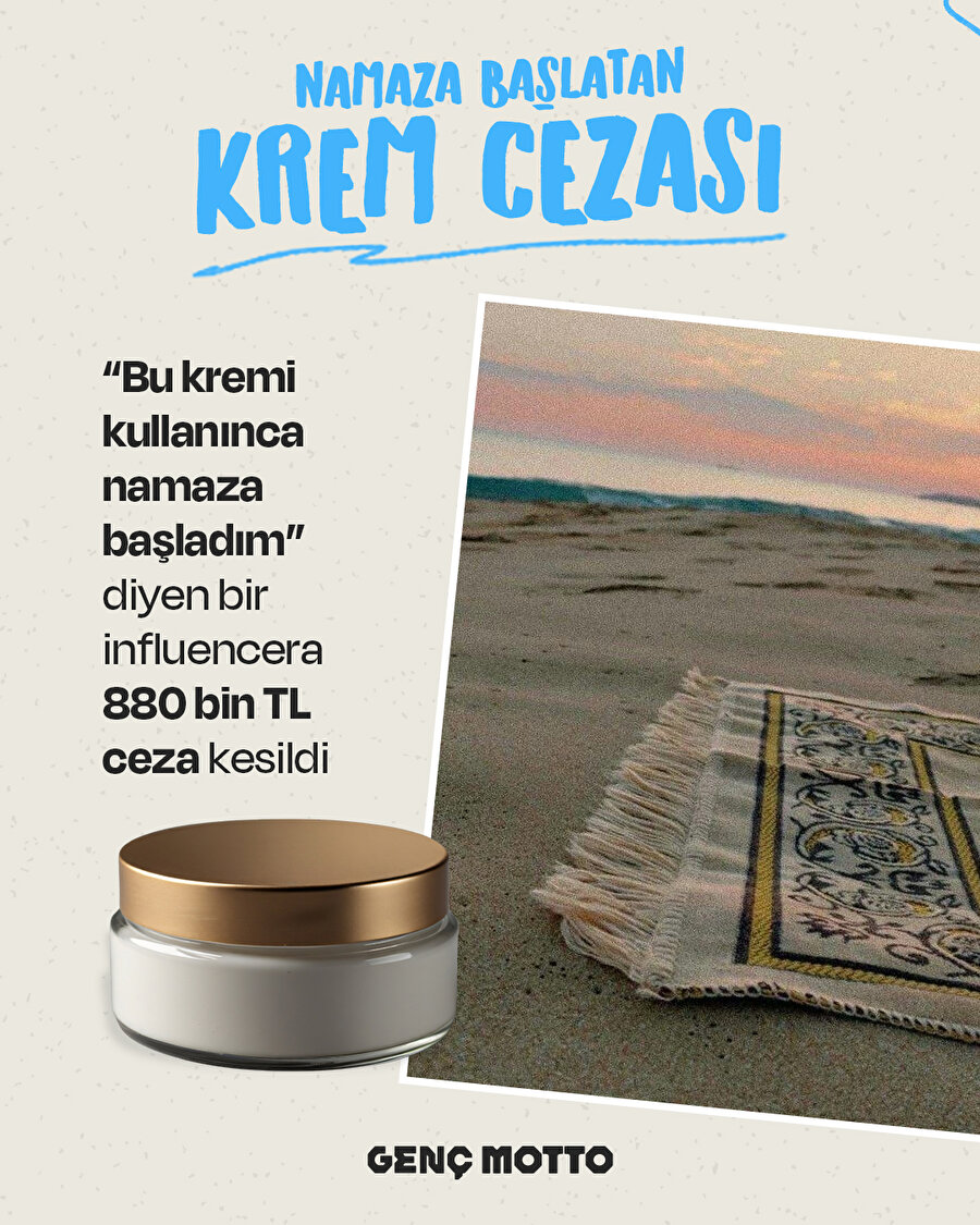 ''Namaza başlatan krem'' ifadesine ceza