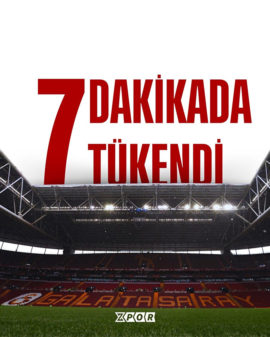 7 dakikada biletler tükendi