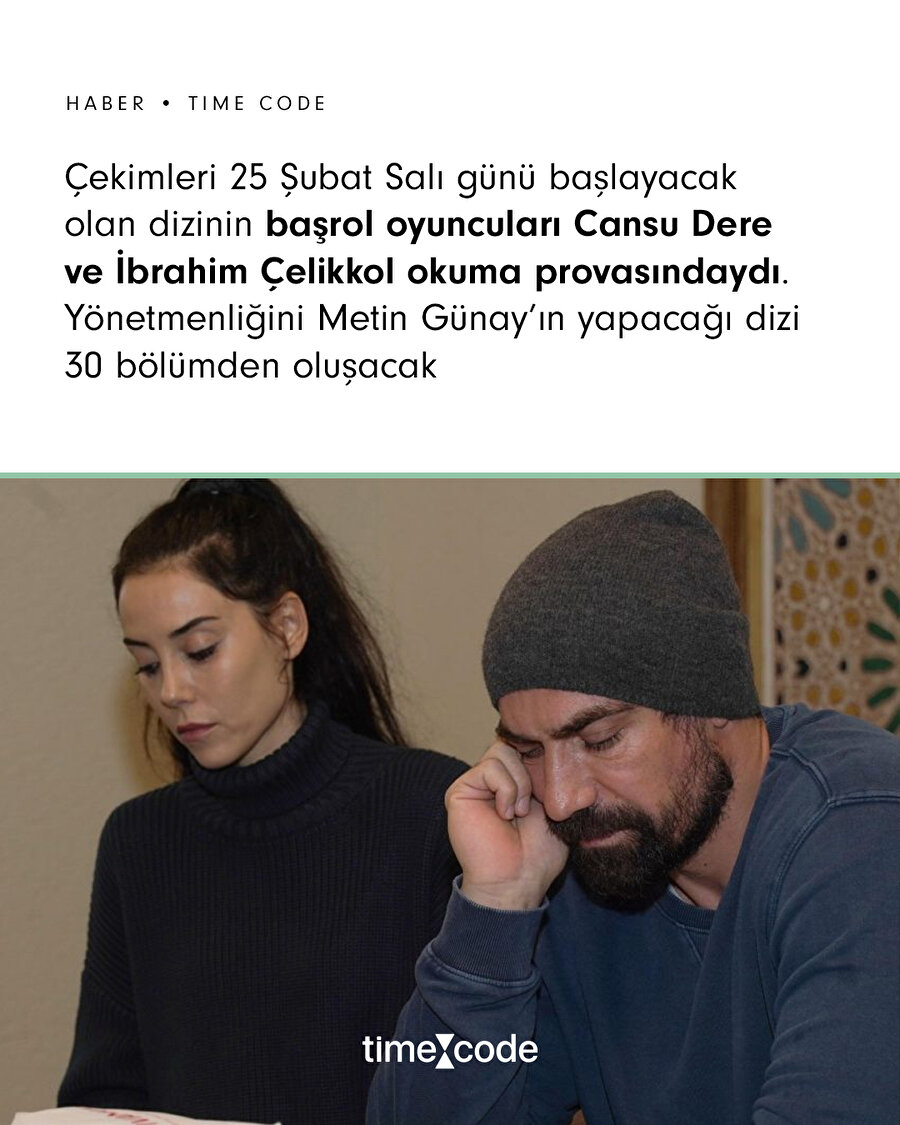 Cansu Dere ve İbrahim Çelikkol'un yeni dizisi tabii'de