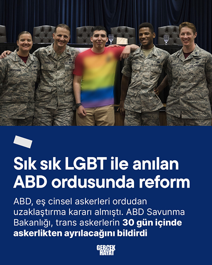 ABD ordusu eş cinselleri atıyor
