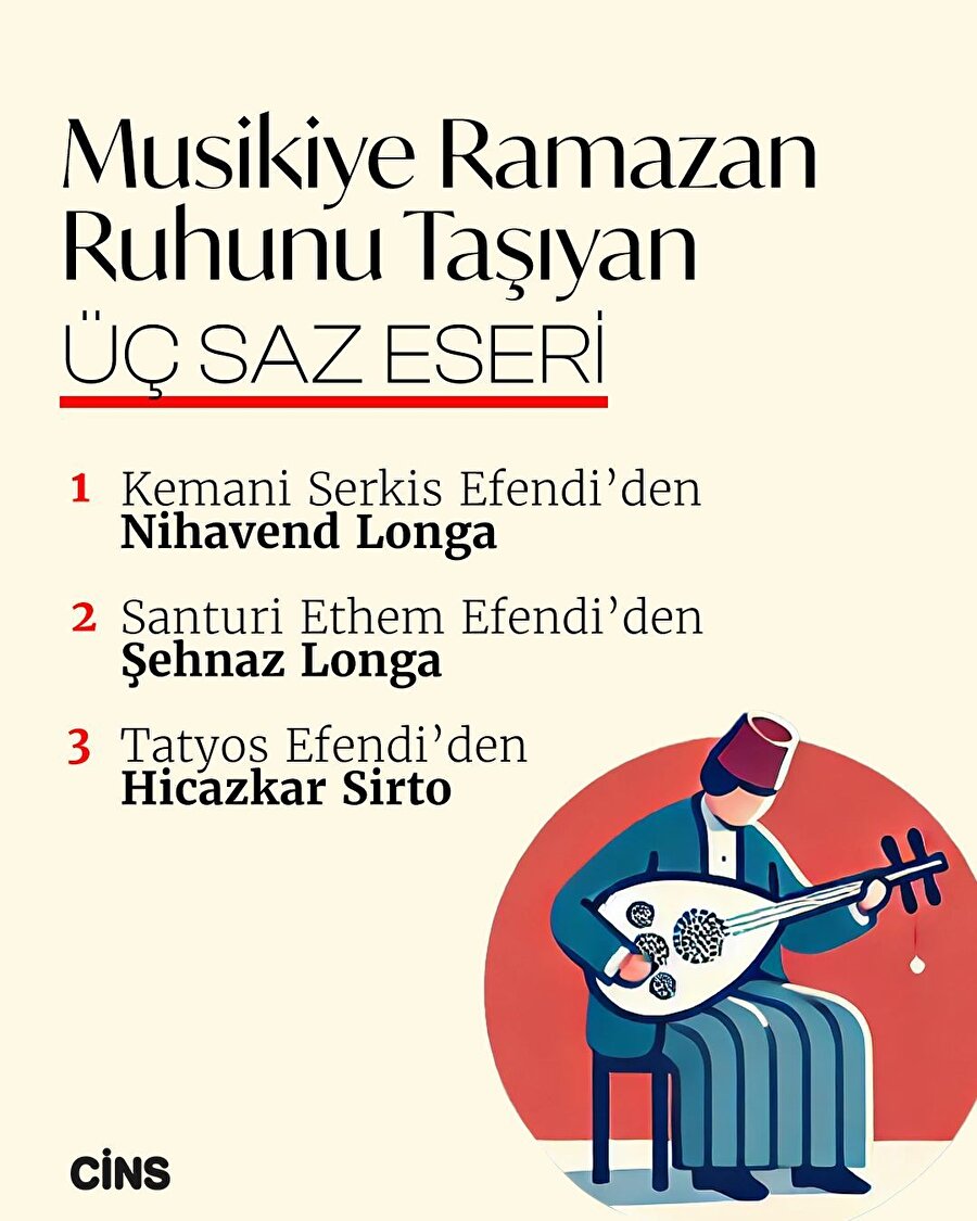 Musikiye Ramazan ruhunu taşıyan saz eserleri