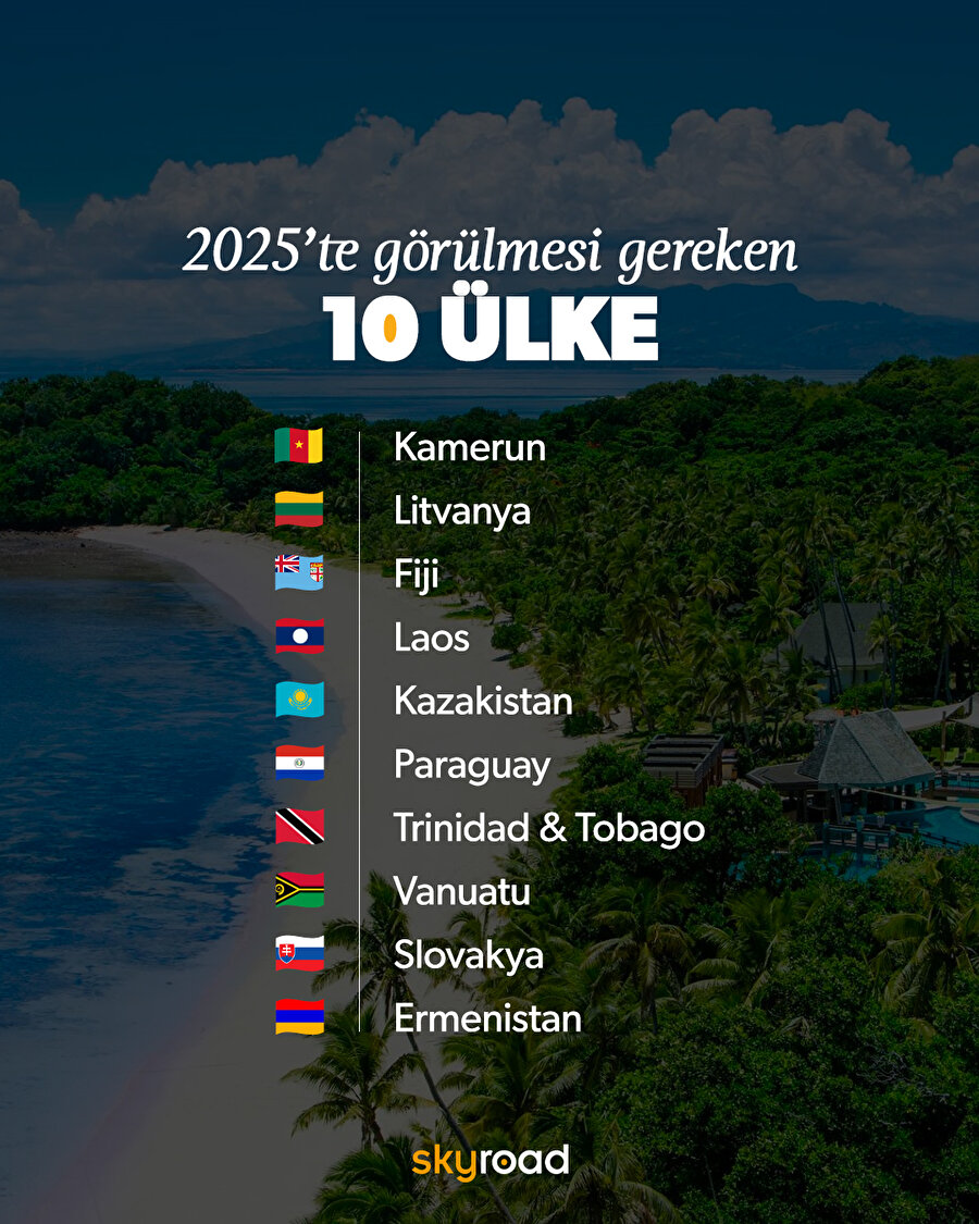 2025’te görülmesi gereken 10 ülke 🙌