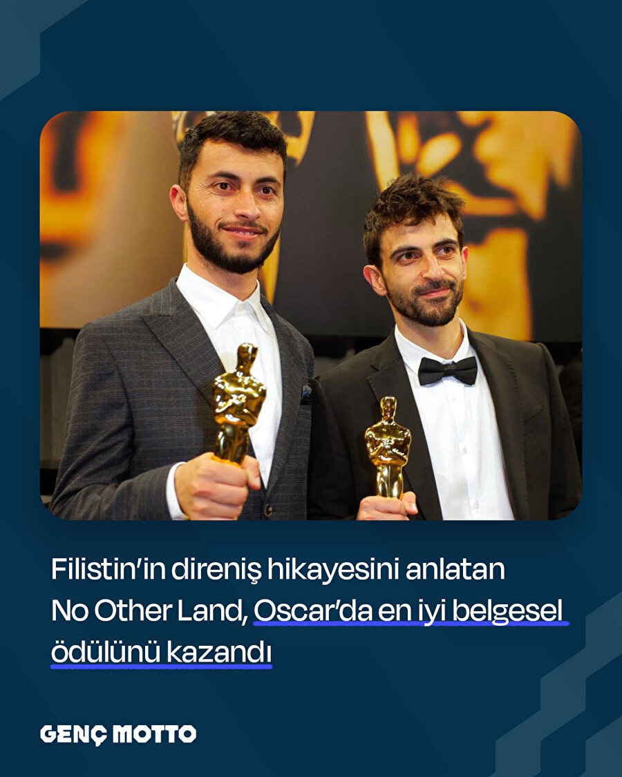 Filistin'deki baskıyı gözler önüne seren No Other Land, En İyi Belgesel Oscar'ını kazandı