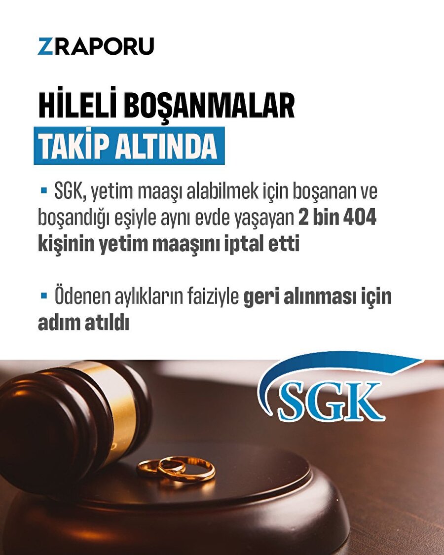 SGK, hileli boşanmaları takibe aldı
