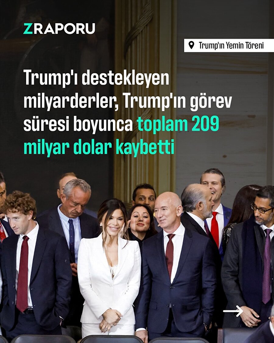 Trump yanlısı milyarderler toplam 209 milyar dolar kaybetti