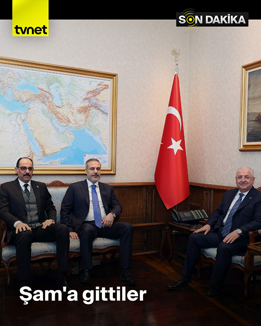 🔴 Fidan, Güler ve Kalın'dan Şam'a ziyaret