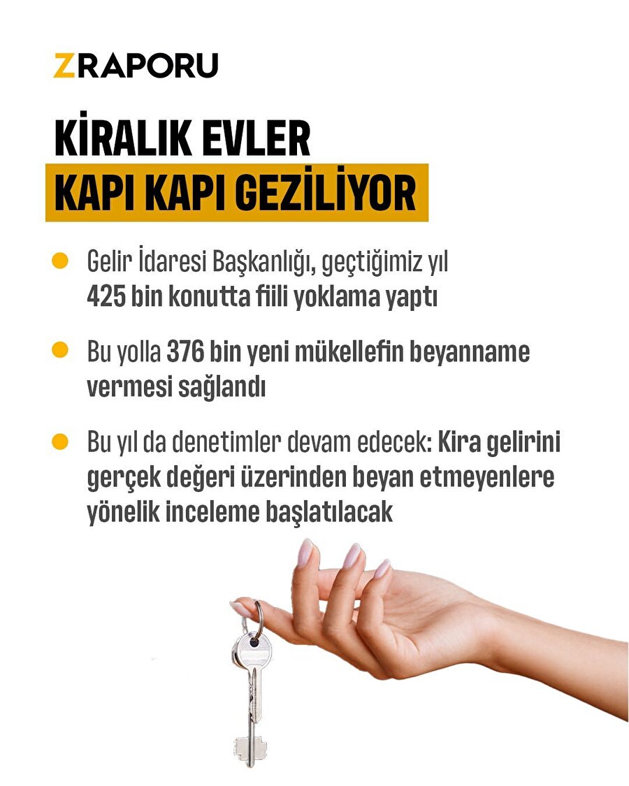 Maliye sahaya indi: Kiralık evler tek tek geziliyor