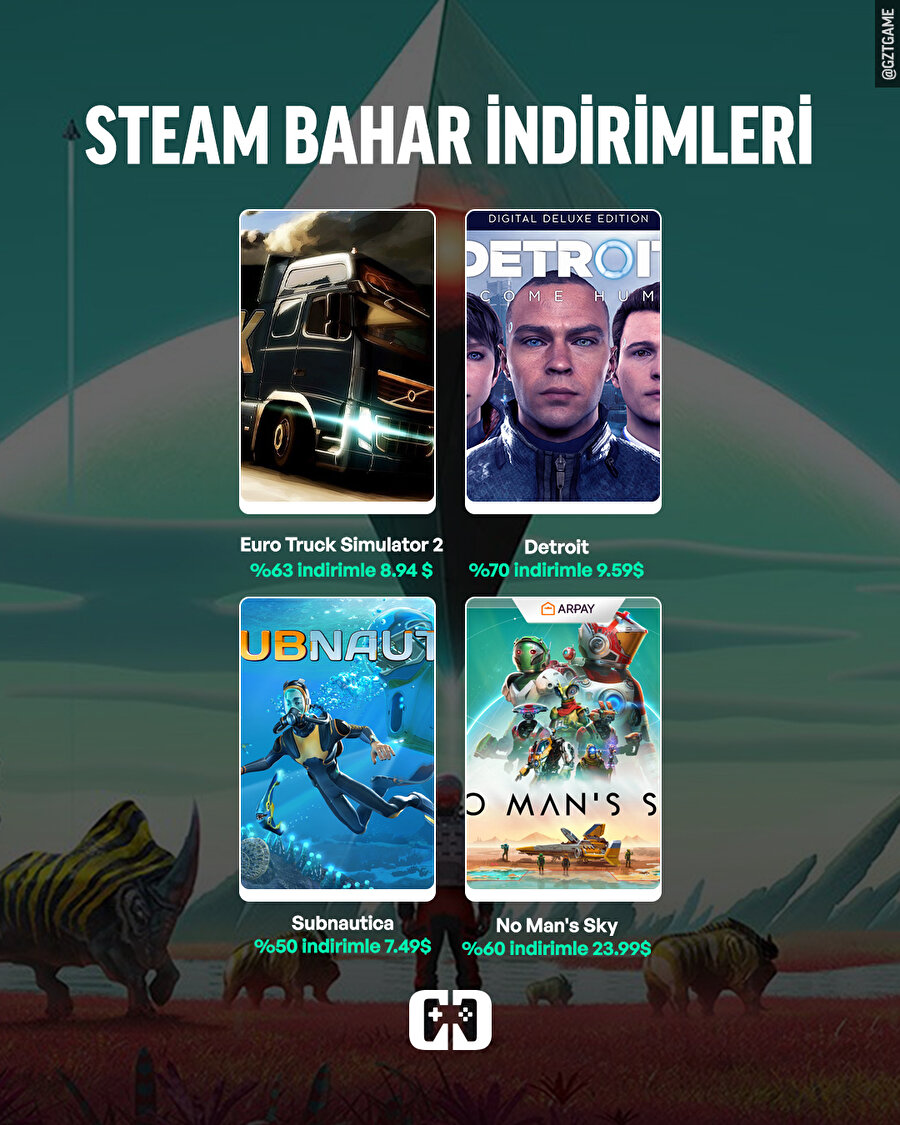steam bahar indirimleri ile oyunlar indirimde