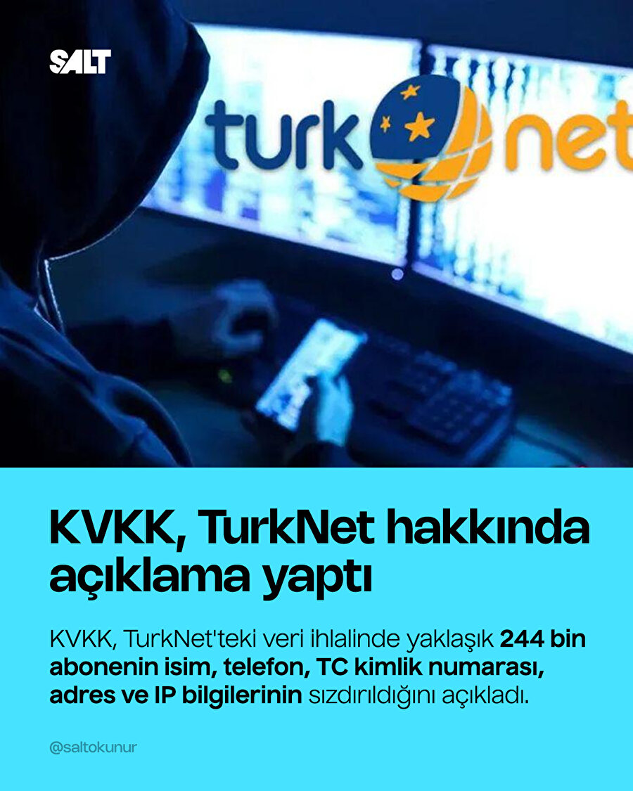KVKK, geçtiğimiz günlerde saldırıya uğrayan TurkNet hakkında açıklama yaptı
