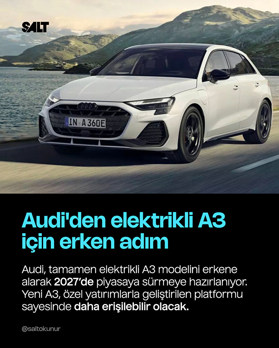 Audi'den elektrikli A3 için erken adım