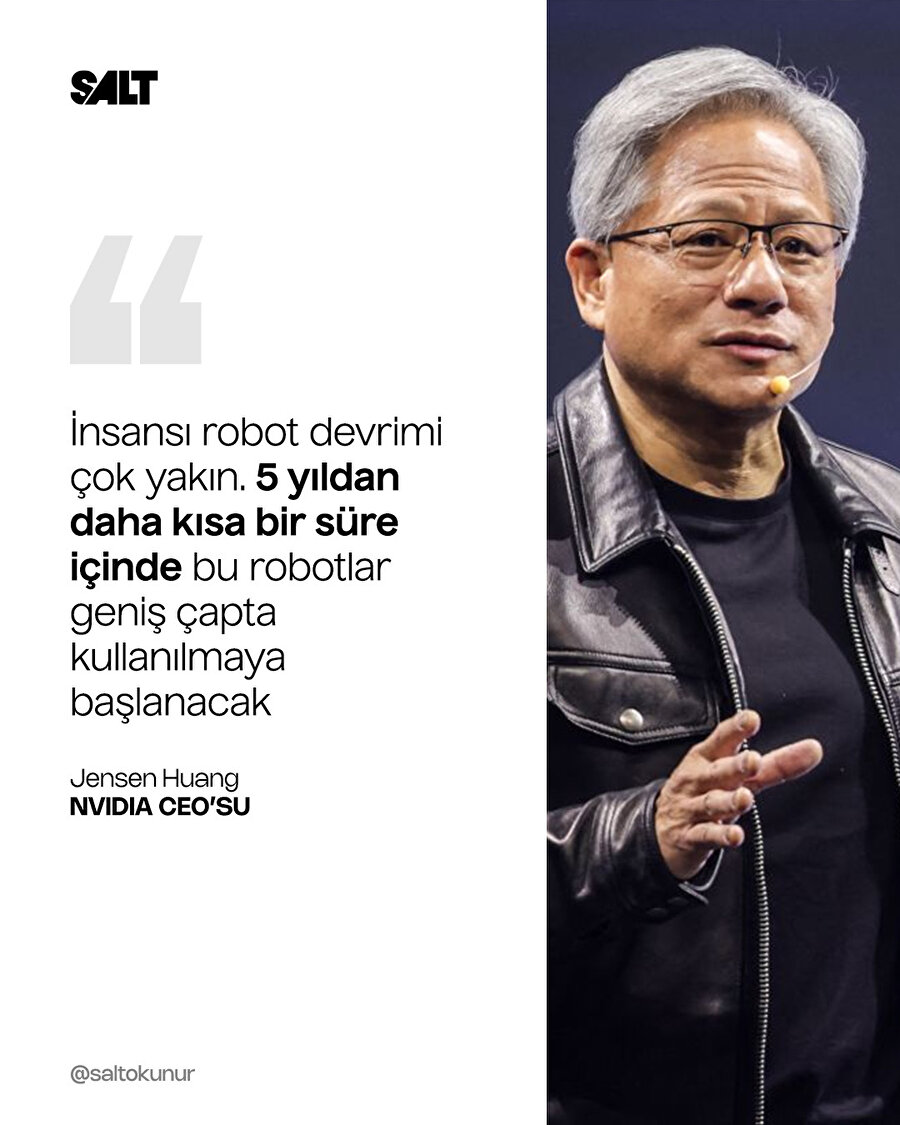 Nvidia CEO’su: Robot devrimi başlıyor